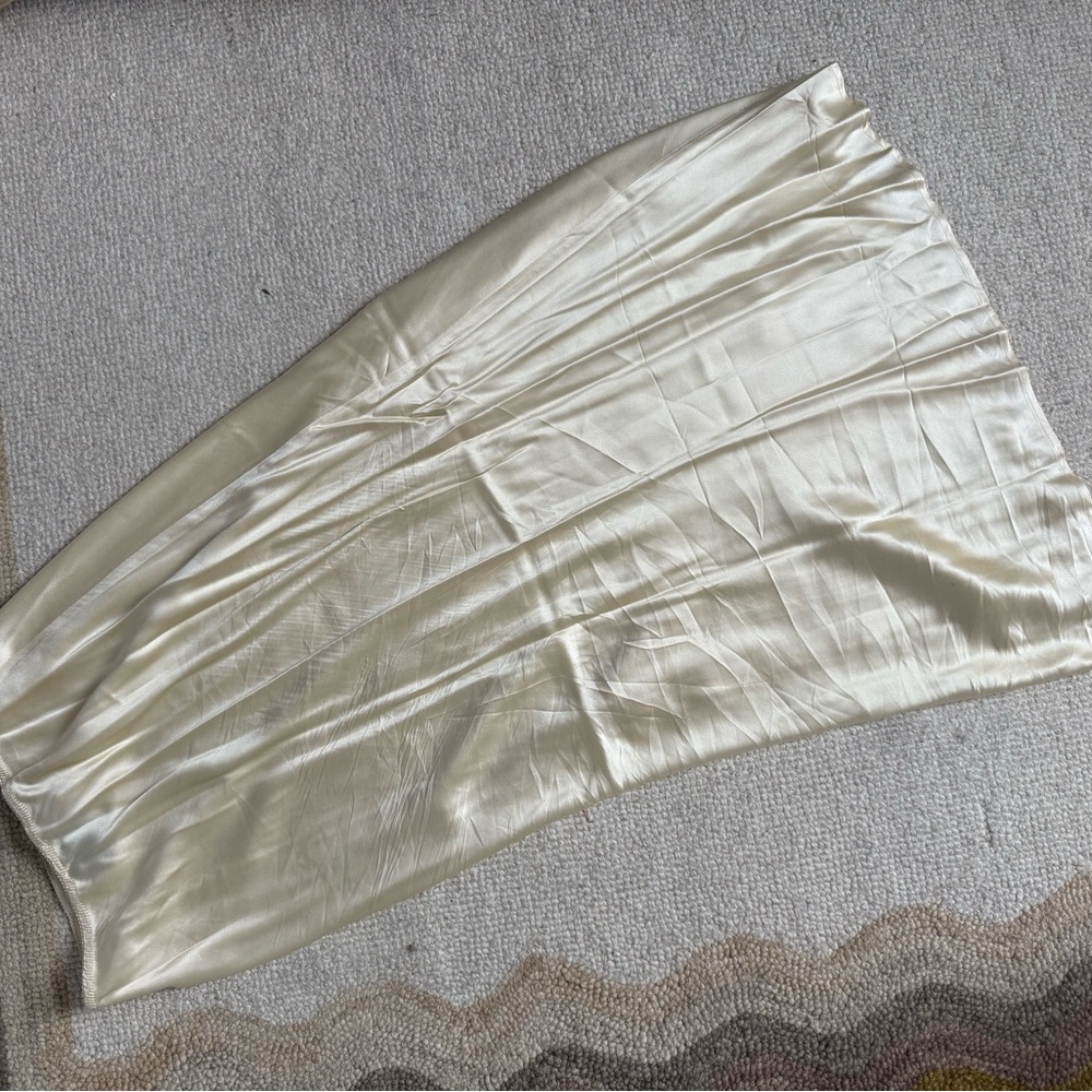 Reformation Cream Satin Dress